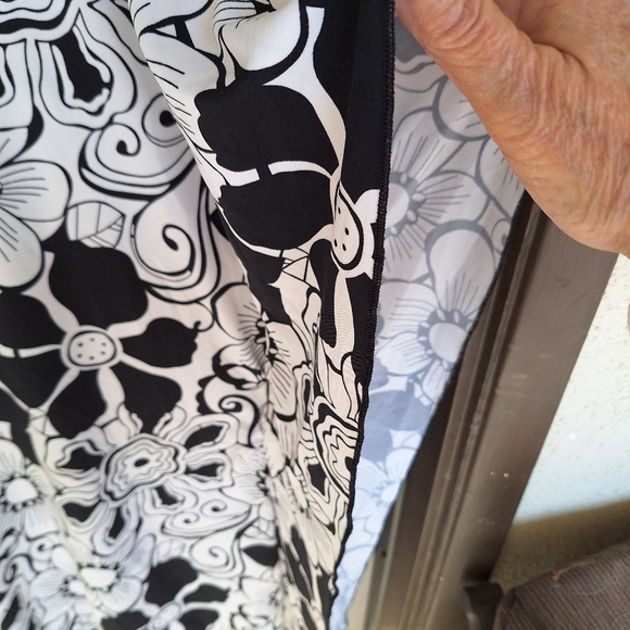 VTG Thanx Collection CoverUp SzL Wht/Blk Dolman Sleeve No Belt - Picture 5 of 9